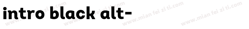 intro black alt字体转换